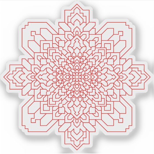Geometrische Mandala #11 Sticker (Voorkant)