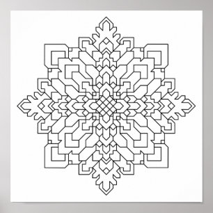 Geometrische Mandala #13 Poster