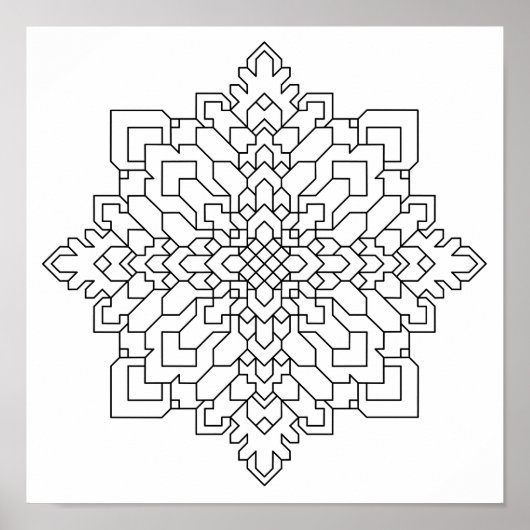 Geometrische Mandala #13 Poster (Voorkant)