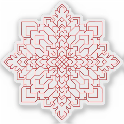 Geometrische Mandala #13 Sticker (Voorkant)