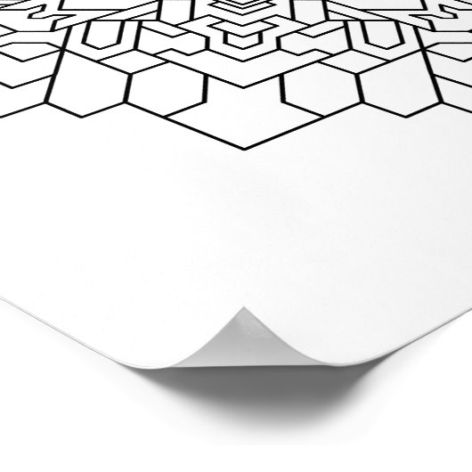 Geometrische Mandala #14 Poster (Hoek)