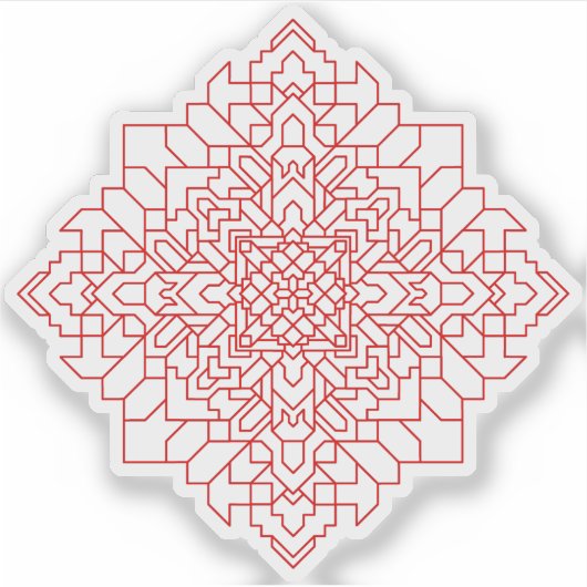Geometrische Mandala #14 Sticker (Voorkant)