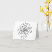 Geometrische Mandala #15 Kaart (Gele Bloem)