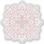Geometrische Mandala #1 Sticker (Voorkant)