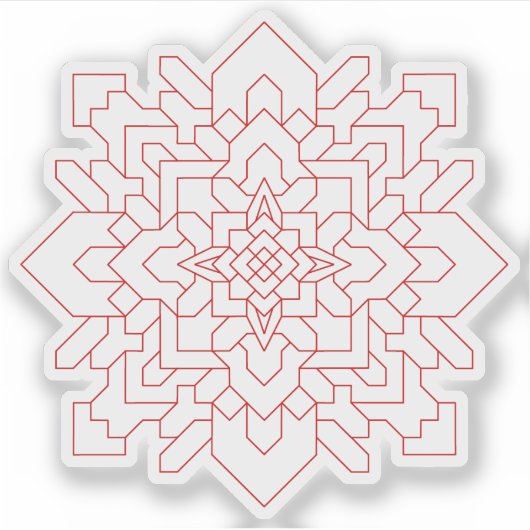 Geometrische Mandala #1 Sticker (Voorkant)