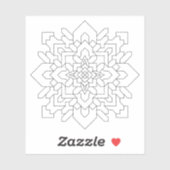 Geometrische Mandala #1 Wissen Sticker (Vel)