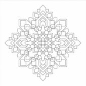 Geometrische Mandala #2 Wissen Sticker (Voorkant)