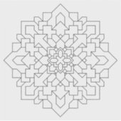 Geometrische Mandala #3 Wissen Sticker (Voorkant)