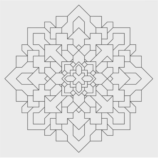 Geometrische Mandala #3 Wissen Sticker (Voorkant)