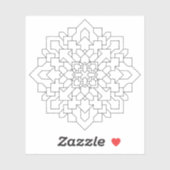 Geometrische Mandala #3 Wissen Sticker (Vel)