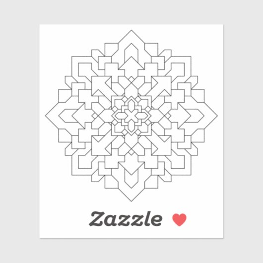 Geometrische Mandala #3 Wissen Sticker (Vel)