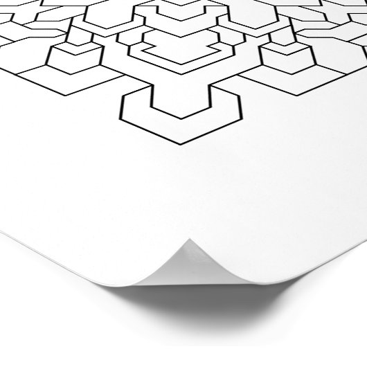 Geometrische Mandala #4 Poster (Hoek)