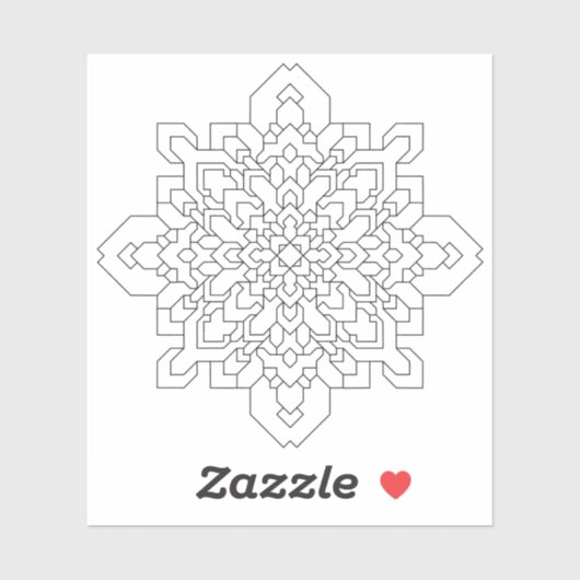 Geometrische Mandala #4 Wissen Sticker (Vel)