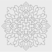 Geometrische Mandala #6 Wissen Sticker (Voorkant)