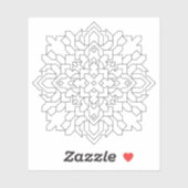 Geometrische Mandala #6 Wissen Sticker (Vel)