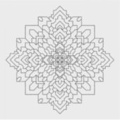 Geometrische Mandala #7 Wissen Sticker (Voorkant)