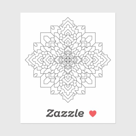 Geometrische Mandala #7 Wissen Sticker (Vel)