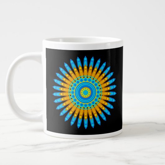Geometrische Mandala Art Circle Design 48256 Grote Koffiekop (Links)