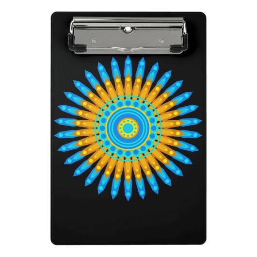 Geometrische Mandala Art Circle Design 48256 Mini Klembord (Voorkant)