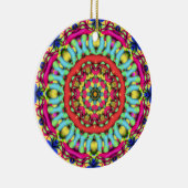 Geometrische Mandala Art: Gold Blue Roze Ornament (Rechts)