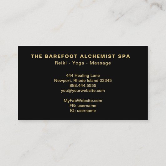 *~* Geometrische Mandala Boho Gold Sacred Geometry Visitekaartje (Achterkant)