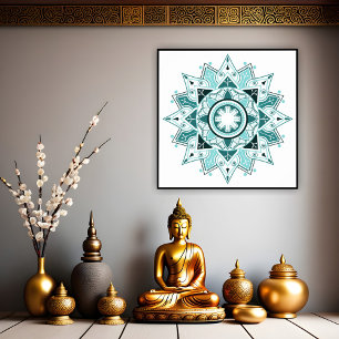 Geometrische Mandala, mystiek Poster