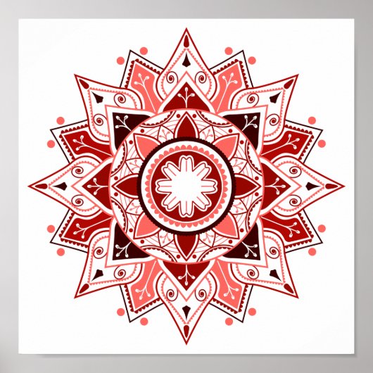 Geometrische Mandala, mystiek Poster (Voorkant)