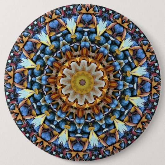 Geometrische Mandala Ronde Button 6,0 Cm (Voorkant)