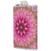 Geometrische mandala roze bloem patroon-67545 heupfles (Links)