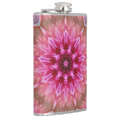 Geometrische mandala roze bloem patroon-67545 heupfles (Rechts)