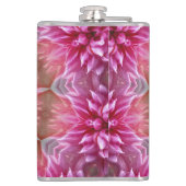 Geometrische mandala roze bloem patroon-67545 heupfles (Achterkant)