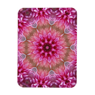 Geometrische mandala roze bloem patroon-67545 magneet