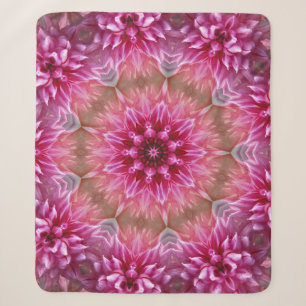 Geometrische mandala roze bloem patroon-67545 sherpa deken