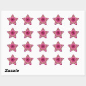 Geometrische mandala roze bloem patroon-67545 ster sticker (Vel)