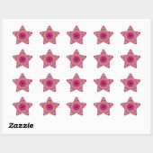 Geometrische mandala roze bloem patroon-67545 ster sticker (Vel)