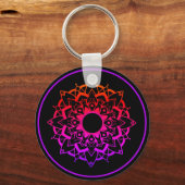 Geometrische Mandala-sleutelhanger Sleutelhanger (Voorkant)