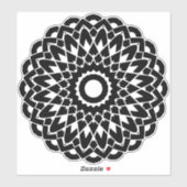 Geometrische Mandala transparant Sticker (Vel)