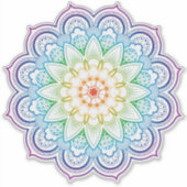 Geometrische Mandala transparant Sticker (Voorkant)