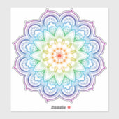 Geometrische Mandala transparant Sticker (Vel)