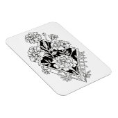 Geometrische Marigold Flowers Magneet (Rechterzijde)