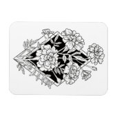 Geometrische Marigold Flowers Magneet (Horizontaal)