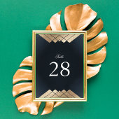 Geometrische marine Blue Gold Gatsby Wedding Kaart