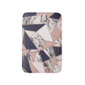 Geometrische marmer Blue Peach Marmer en Roos Gold Badmat (Voorkant Verticaal)