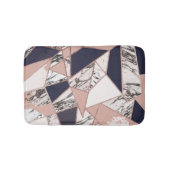 Geometrische marmer Blue Peach Marmer en Roos Gold Badmat (Voorkant)