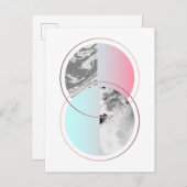 Geometrische marmer Scandi-ontwerp Briefkaart (Voorkant / Achterkant)