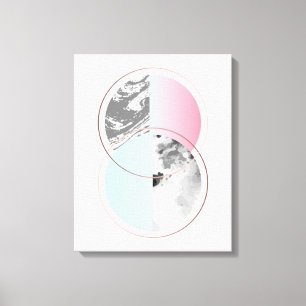 Geometrische marmer Scandi-ontwerp Canvas Afdruk