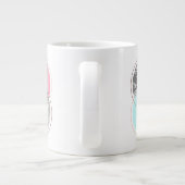 Geometrische marmer Scandi-ontwerp Grote Koffiekop (Achterkant)