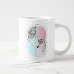Geometrische marmer Scandi-ontwerp Grote Koffiekop