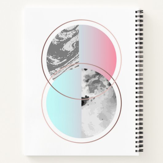 Geometrische marmer Scandi-ontwerp Notitieboek (Achterkant)