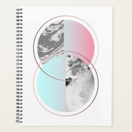 Geometrische marmer Scandi-ontwerp Planner (Voorkant)
